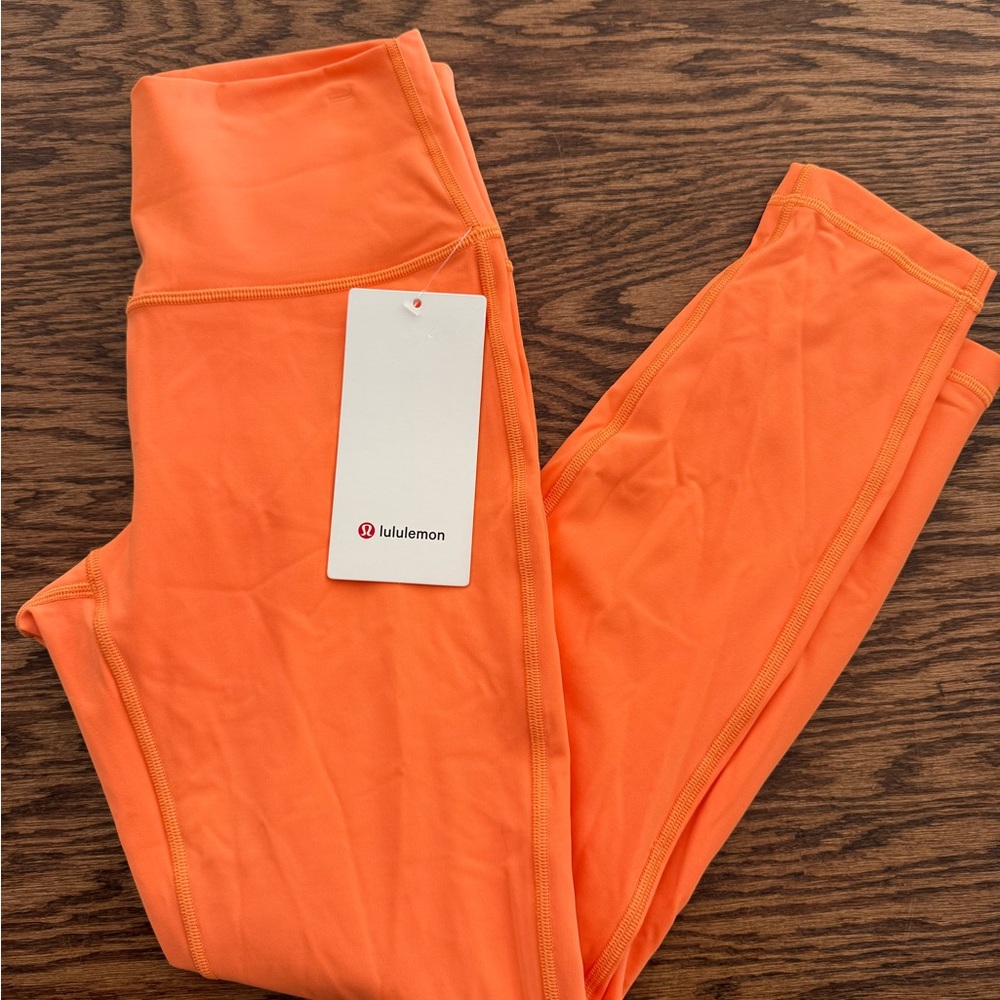 Lululemon Vibrant Orange Wunder Under Tights